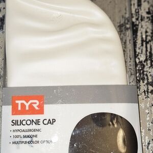 TYR Classic White Silicone Swim Cap